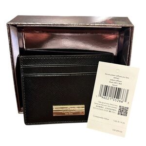 NWT Kate Spade Kenzie Black leather Card Holder